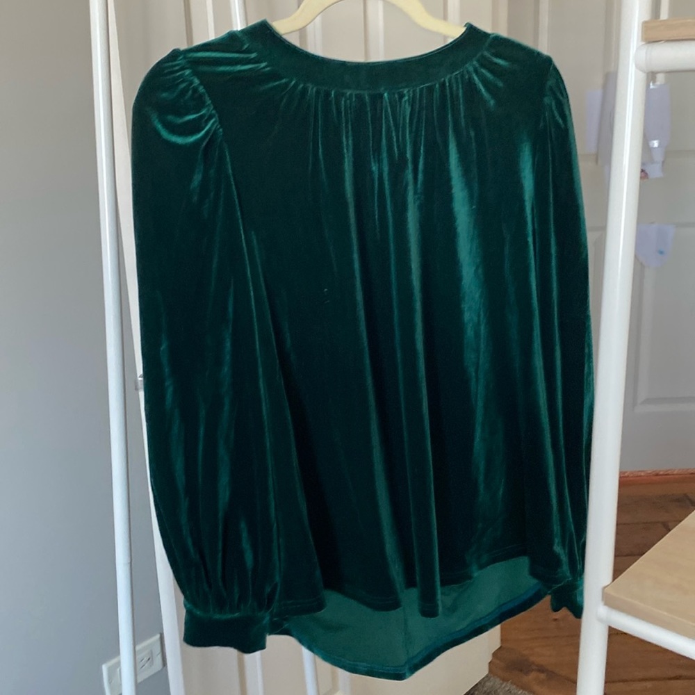 Velvet green top
